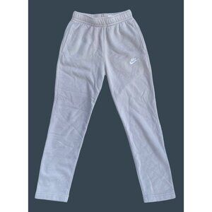 Nike UNisex XS Xtra Small Jogger Sweatpants Beige Fleece Lined Elastic Waistband